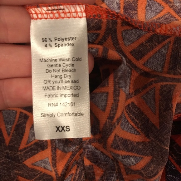 LuLaRoe MAXI - XXS orange/brown/Navy - Picture 6 of 6